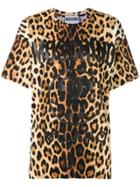 Moschino Leopard Print T-shirt - Brown