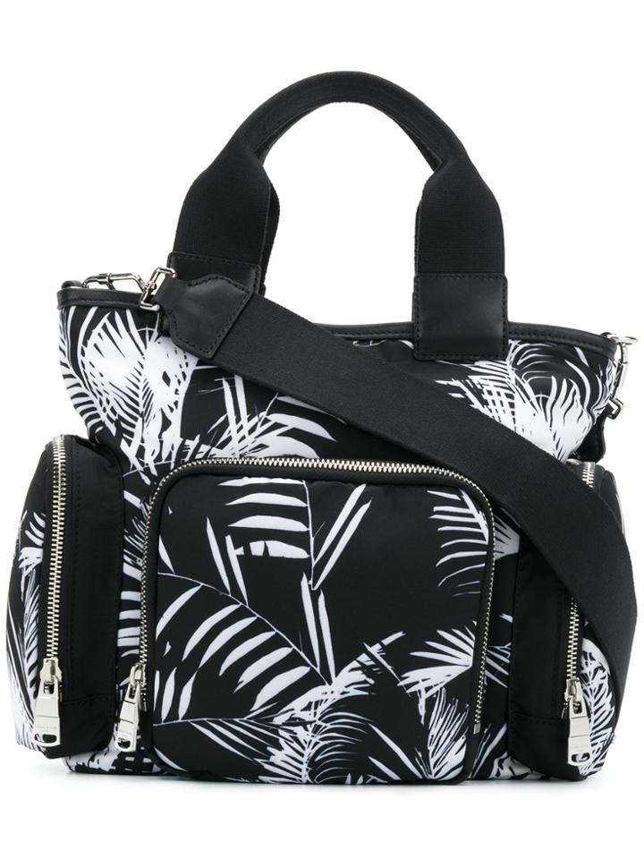 Sonia Rykiel Palm Print North-south Tote - Black