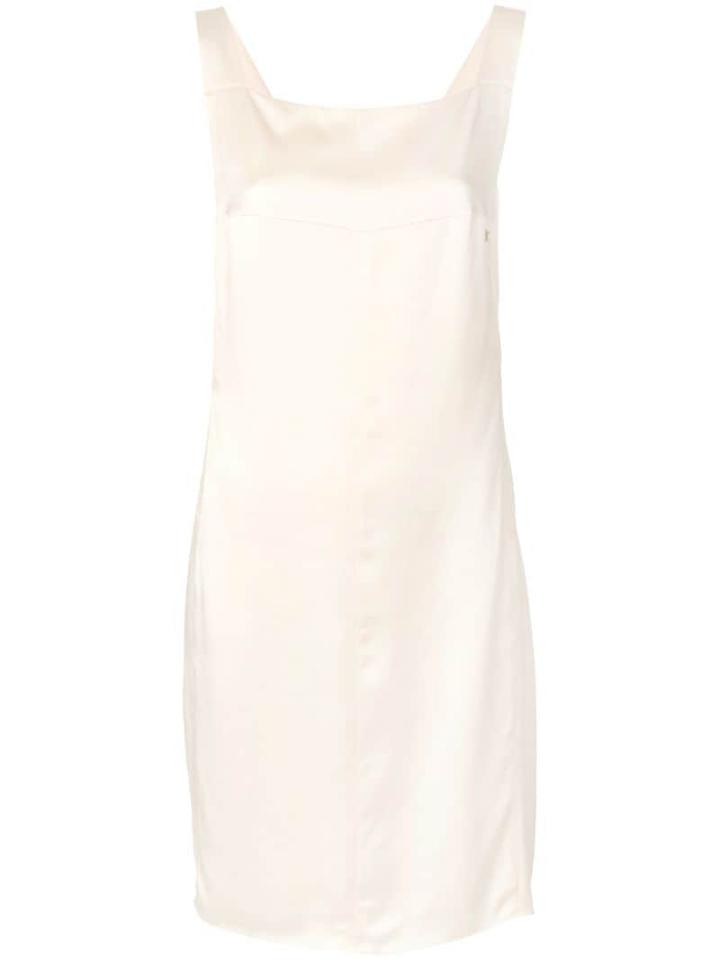 Chanel Pre-owned Square Neck Shift Dress - Neutrals