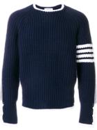 Thom Browne Stripe Detail Sweater - Blue