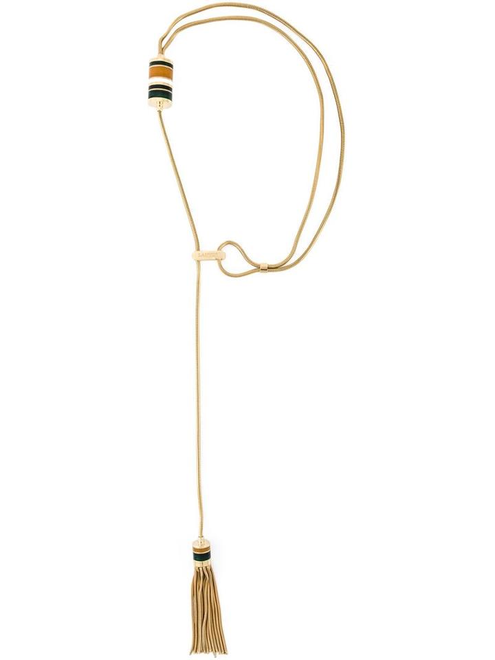 Lanvin Colour Block Bead Tassel Necklace