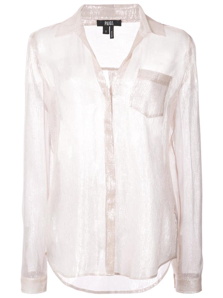 Paige Shimmer Blouse - Pink & Purple