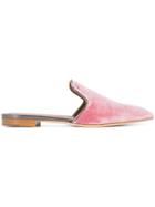 Malone Souliers Pointed Toe Slippers - Pink & Purple