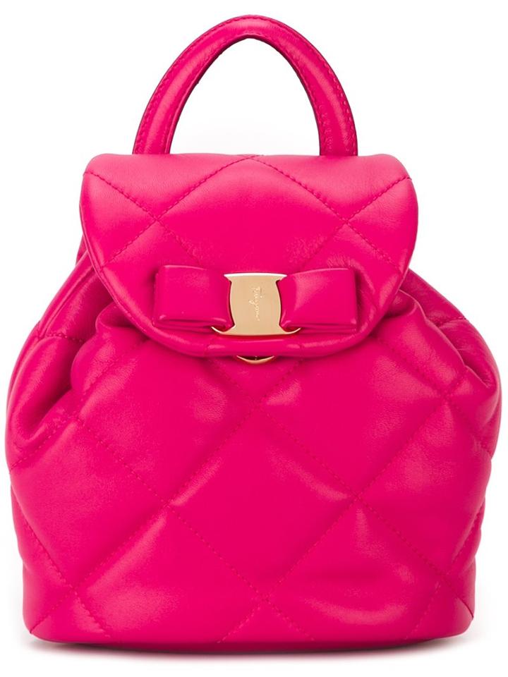 Salvatore Ferragamo Mini 'vara' Quilted Backpack