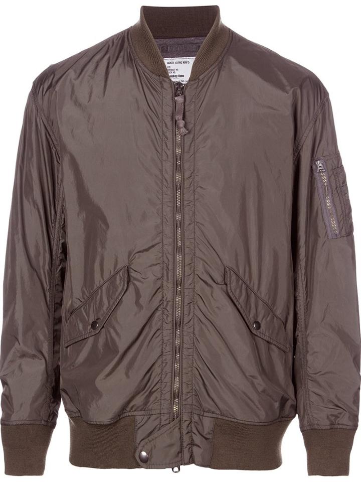 Monkey Time 'bonding' Bomber Jacket, Men's, Size: Medium, Green, Cotton/acrylic/nylon/wool