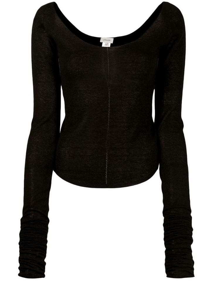 Lemaire Oversized Sleeve Sweatshirt - Black