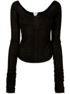 Lemaire Oversized Sleeve Sweatshirt - Black