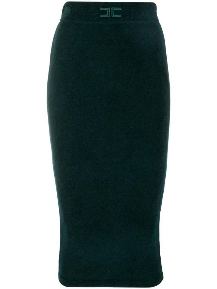 Elisabetta Franchi Knitted Tube Pencil Skirt - Green