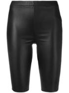 Zadig & Voltaire Fashion Show Leather Cycling Shorts - Black