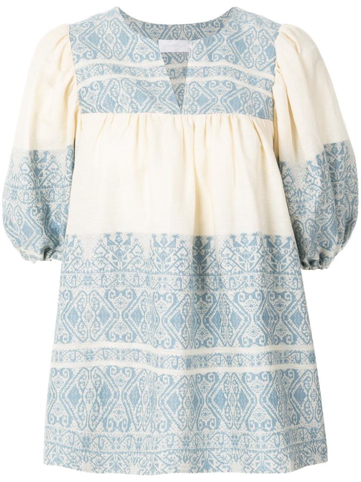 Zimmermann Embroidered Tunic Shirt - Blue