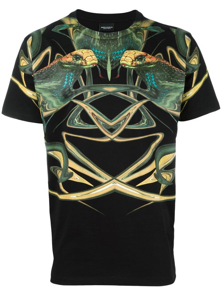 Marcelo Burlon County Of Milan Cobra Print T-shirt - Black