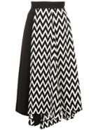 Loewe Asymmetric Herringbone Skirt - Black