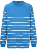Undercover Striped Oversized Sweatshirt - Blue