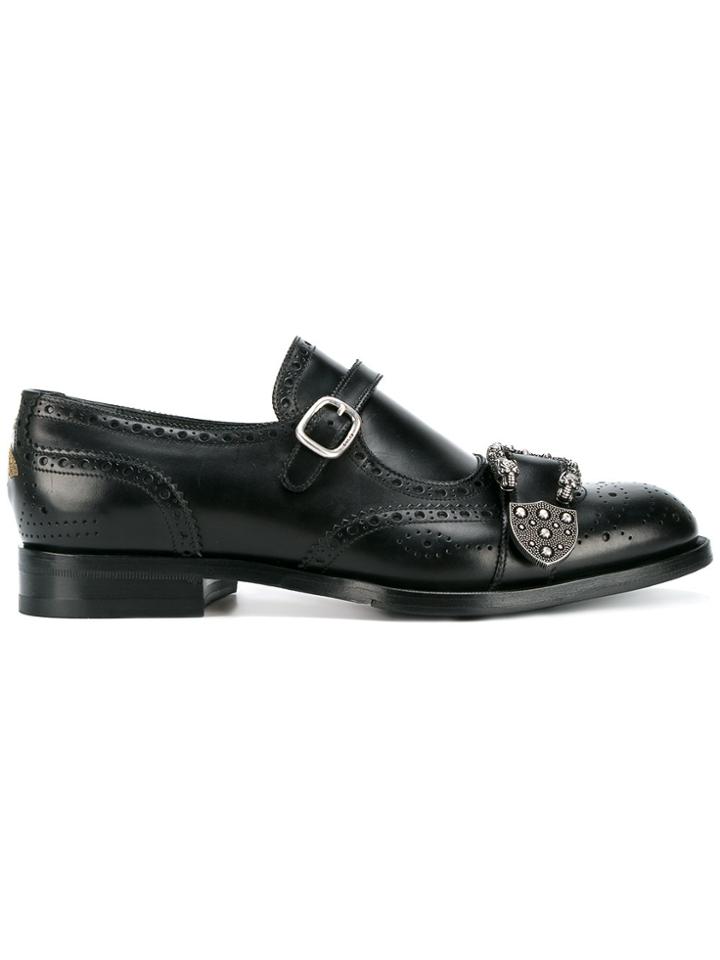 Gucci Queercore Brogue Monk Shoes - Black