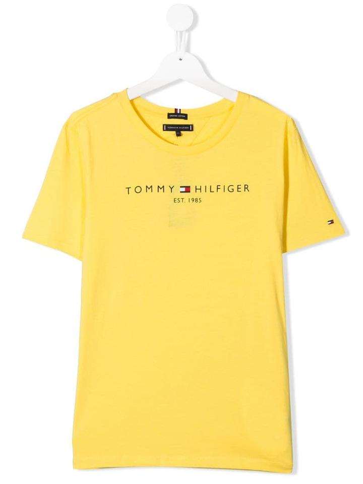 Tommy Hilfiger Junior Teen Logo Print T-shirt - Yellow