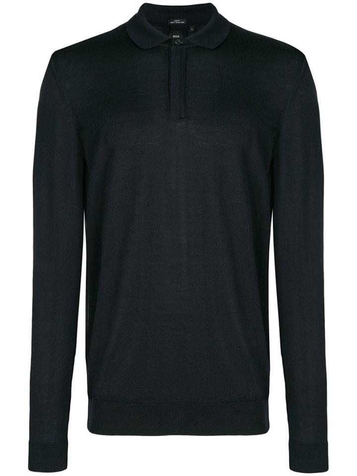 Boss Hugo Boss Knitted Polo - Blue