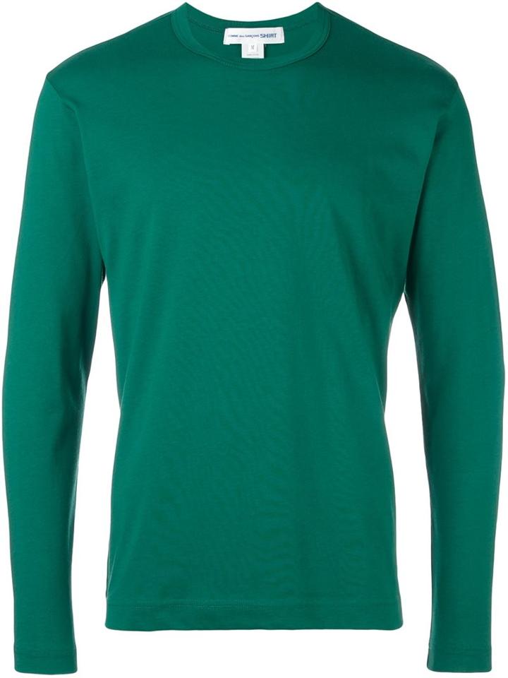 Comme Des Garçons Shirt Long Sleeve T-shirt, Men's, Size: Medium, Green, Cotton