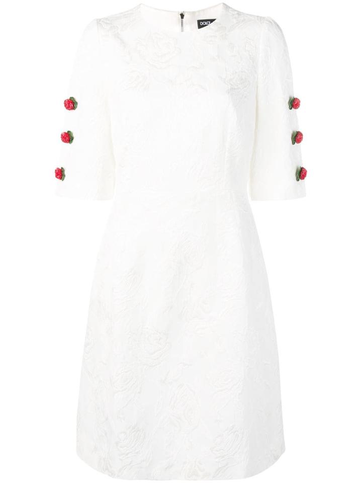 Dolce & Gabbana Floral Jacquard Dress - White