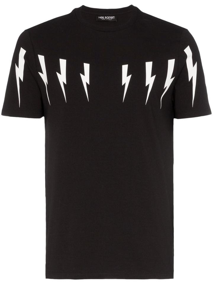 Neil Barrett Multi Bolt Stretch Cotton T-shirt - Black