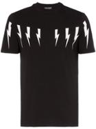 Neil Barrett Multi Bolt Stretch Cotton T-shirt - Black
