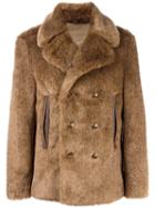Roberto Cavalli Faux Fur Coat, Men's, Size: 50, Brown, Acetate/polyester/modacrylic/viscose