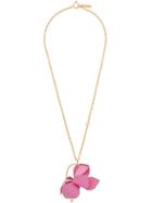 Marni Flower Pendant Necklace - Pink