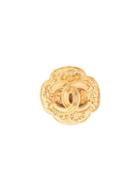 Chanel Pre-owned Logo Corsage Brooch - Gold