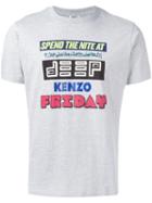 Kenzo Graphic Print T-shirt, Men's, Size: Medium, Grey, Cotton