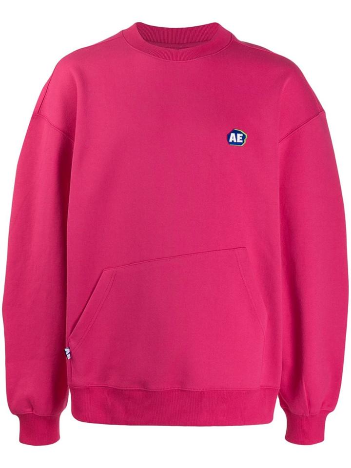Ader Error Oversized Logo Jumper - Pink