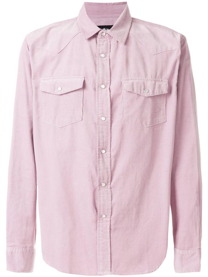 Stussy Chest Pocket Shirt - Pink & Purple