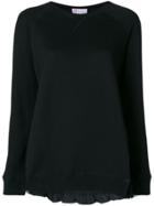 Red Valentino Frill Trimmed Blouse - Black