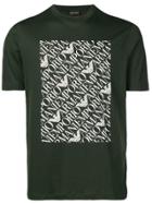 Emporio Armani Repeat Logo Print T-shirt - Green