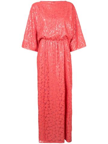 Rami Al Ali Sequin Embroidered Maxi Dress - Pink