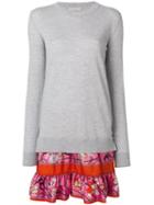 Emilio Pucci - Layered Knit Dress - Women - Silk/virgin Wool - L, Grey, Silk/virgin Wool