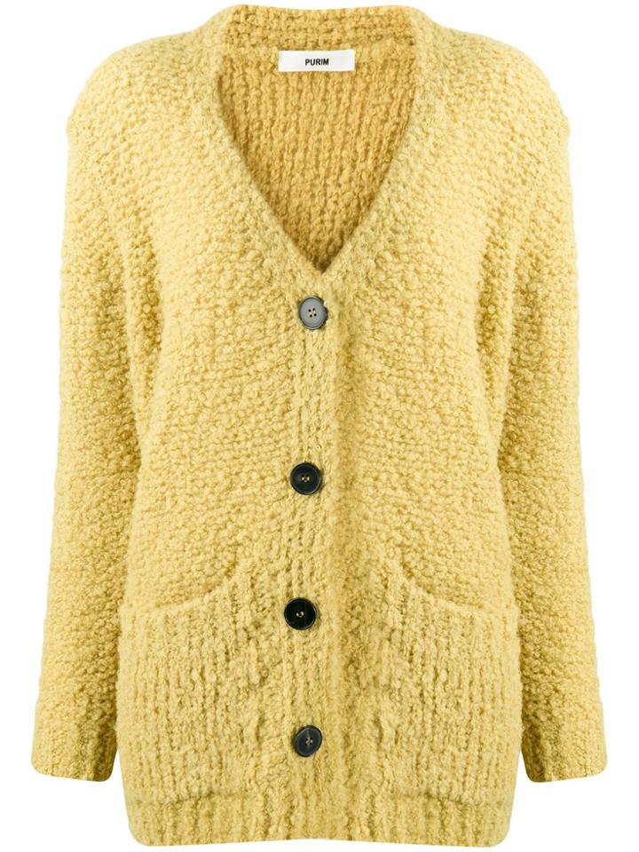 Roberto Collina Buttoned Knitted Cardigan - Yellow