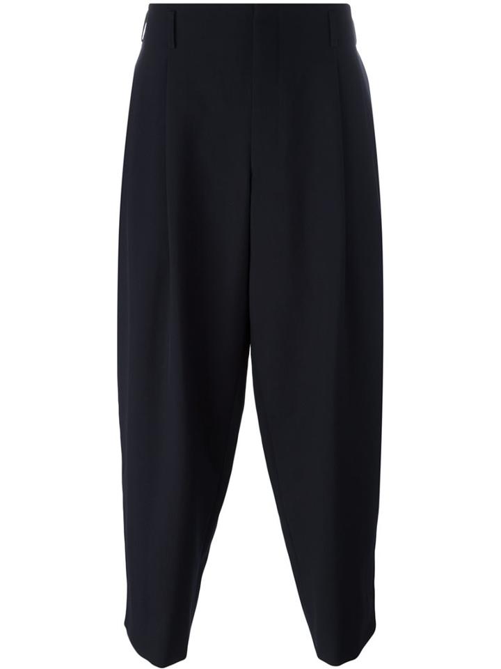 Comme Des Garçons Homme Plus Tapered Trousers, Men's, Size: Medium, Blue, Cupro/wool