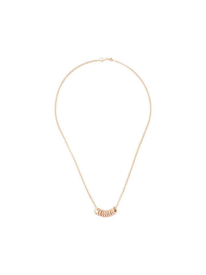Apm Monaco Crystal Embellished Ring Necklace - Gold