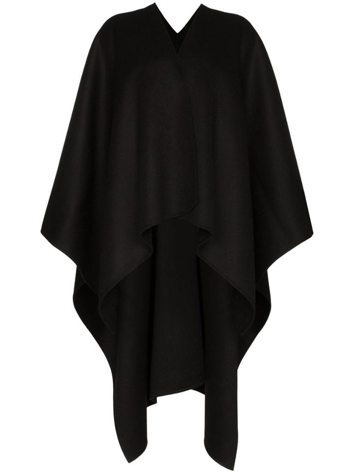 Joseph Dip-hem Wrap Poncho - Black