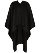 Joseph Dip-hem Wrap Poncho - Black