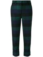 Woolrich Check Print Cropped Trousers - Green