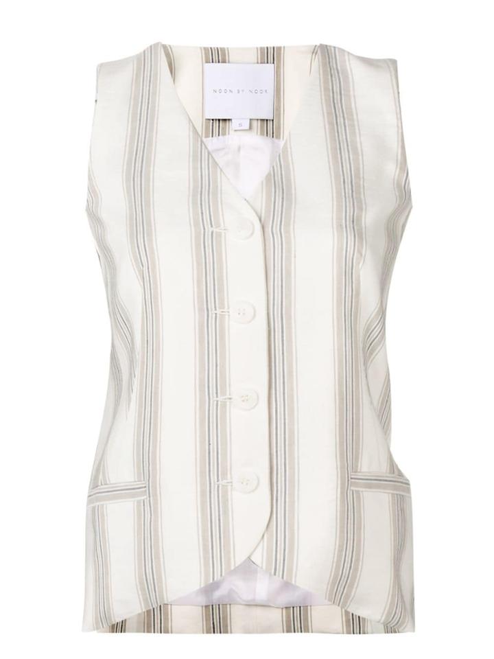 Noon By Noor Andy Tailored Waistcoat - Neutrals