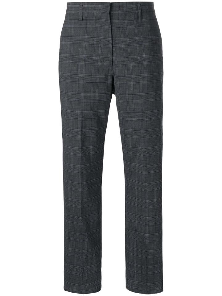 Golden Goose Deluxe Brand Checked Straight Leg Trousers, Women's, Size: Xs, Grey, Virgin Wool/viscose/cupro/spandex/elastane
