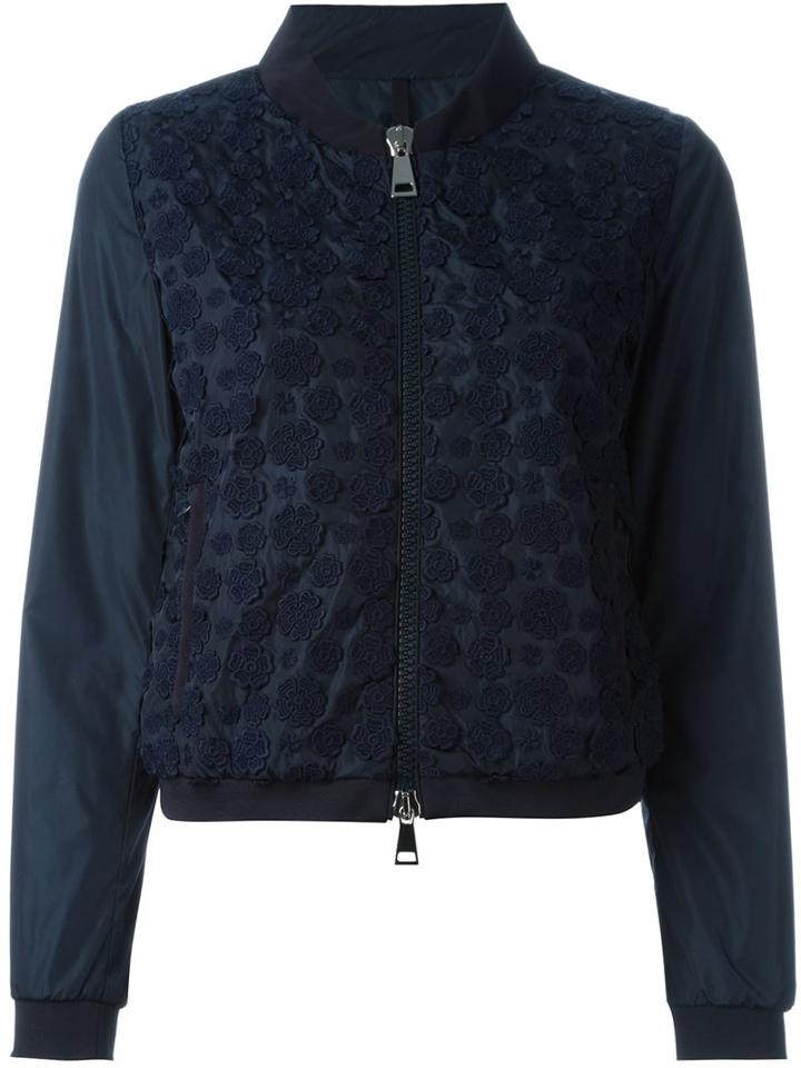 Moncler 'dedonette' Bomber Jacket, Women's, Size: 2, Blue, Polyamide/polyester/cotton