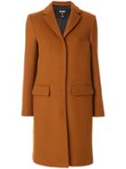 Msgm Classic Buttoned Coat - Brown