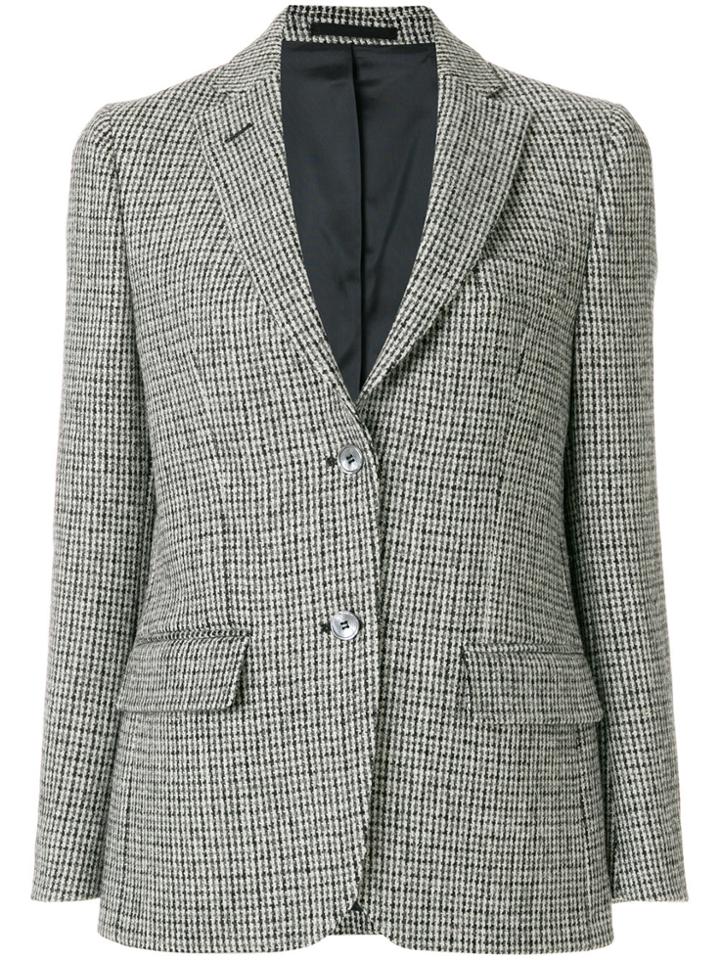 Officine Generale Checked Blazer - Black