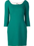 Dolce & Gabbana Fitted Mini Dress, Women's, Size: 40, Green, Silk/spandex/elastane/virgin Wool