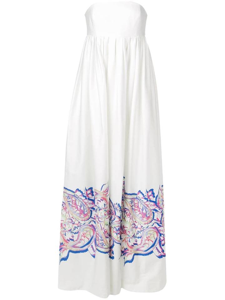 Prabal Gurung Stripeless Empire Gown - White