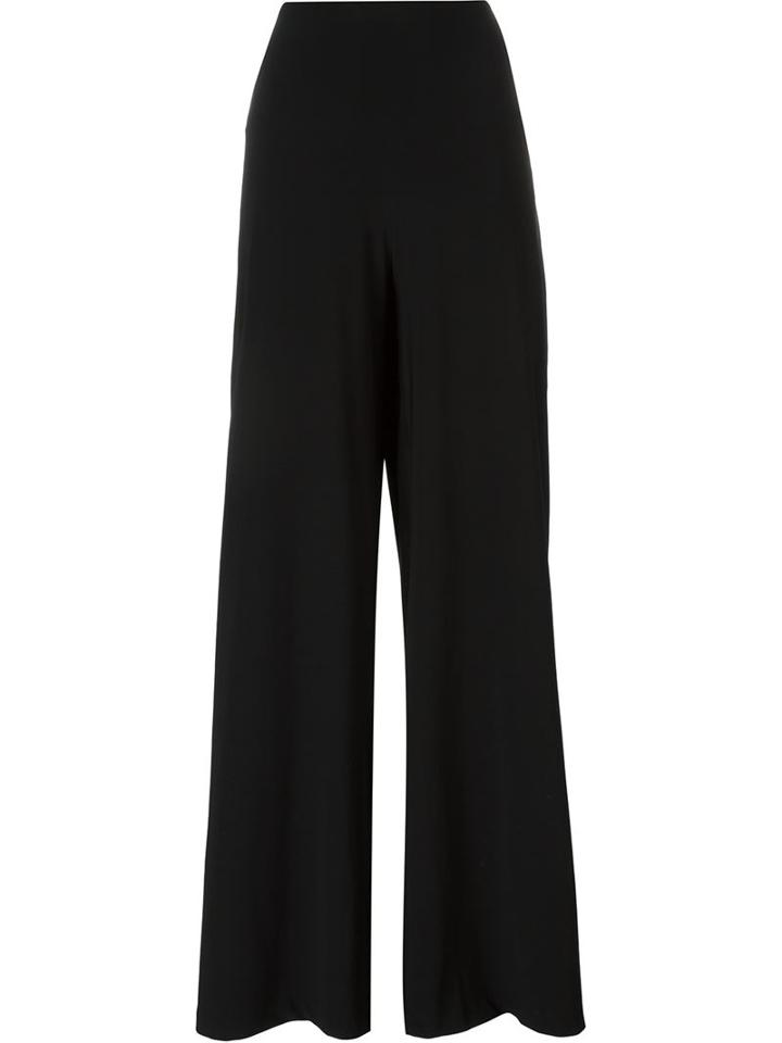Norma Kamali High Waist Palazzo Pants, Women's, Size: M, Black, Polyester/spandex/elastane