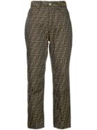 Fendi Vintage Fendi Zucca Pattern Long Pants - Brown