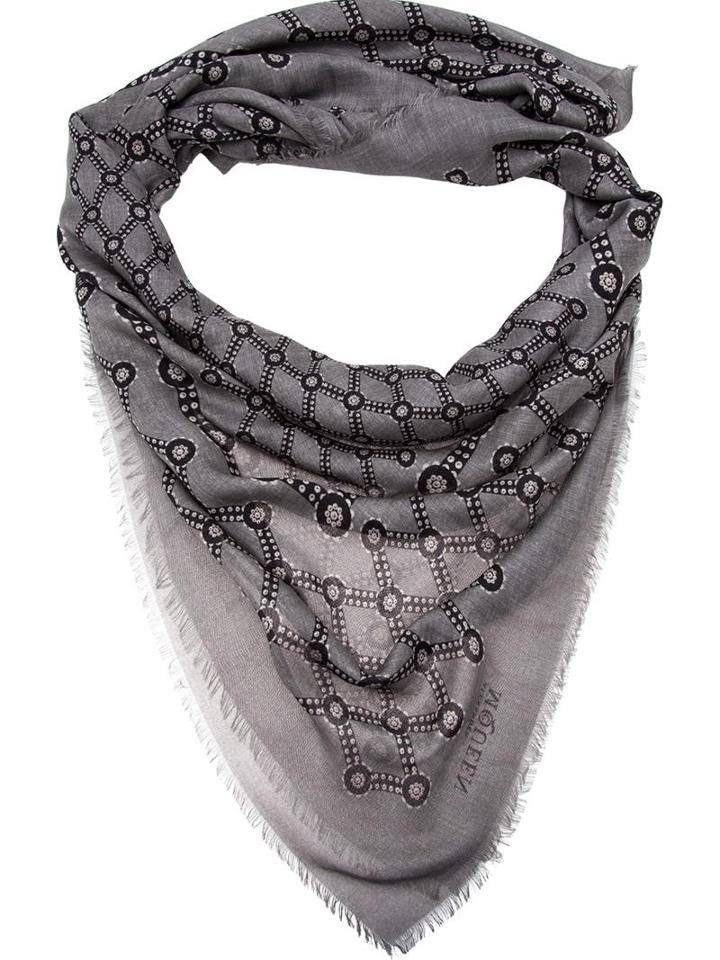 Alexander Mcqueen Grid Print Scarf